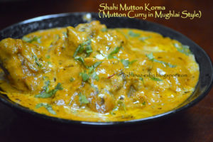 Shahi schapenvlees Korma | Mughlai schapenvlees Curry