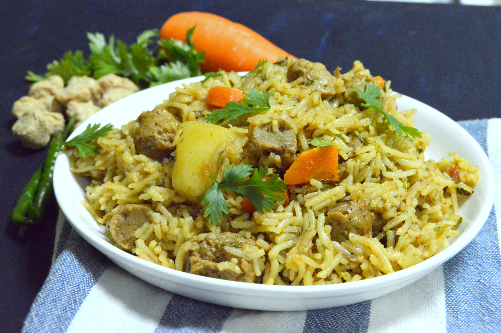 Arabic Style Soya Chunks Vegetable Rice Love To Cook