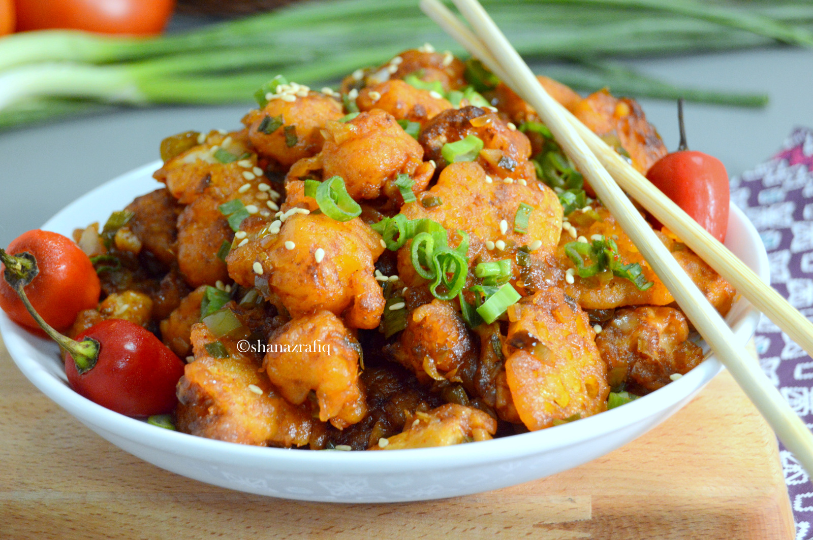 Gobi Manchurian Dry ~ Indo Chinese Cauliflower Stir Fry