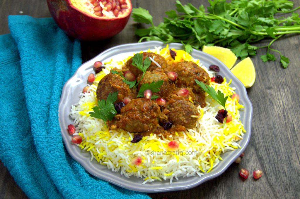Persian Meatballs with saffron Rice