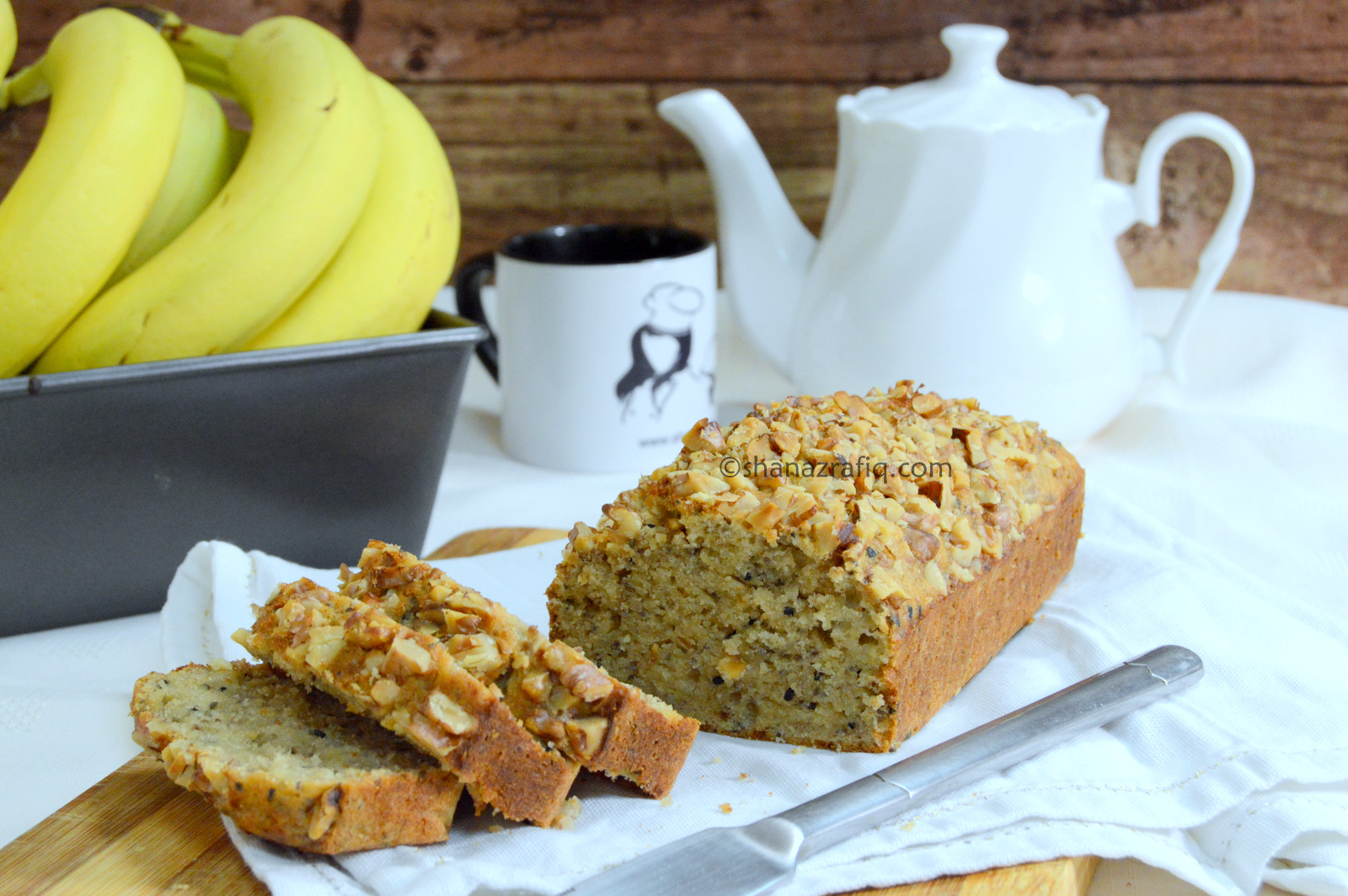 Quick Banana Bread Loaf with Nigella Seeds Shanaz Rafiq Recipes