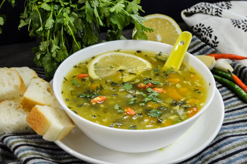 Lemon and Coriander Soup Shanaz Rafiq Recipes